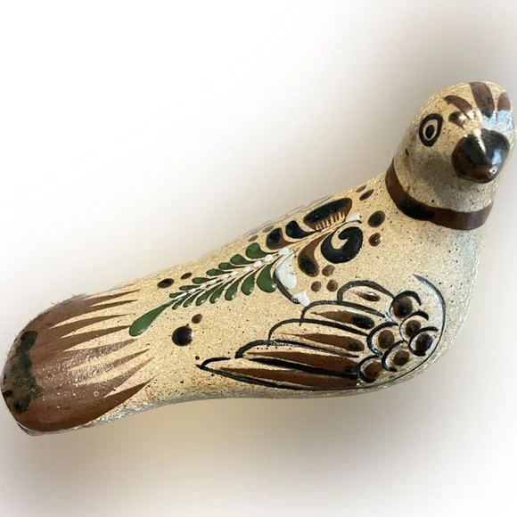 Vintage Signed Netzi Mexico Sandstone Pottery Bird Figurine Acapulco Souvenir - Picture 1 of 9